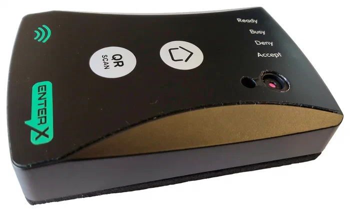EnterX intercom device seen from the side